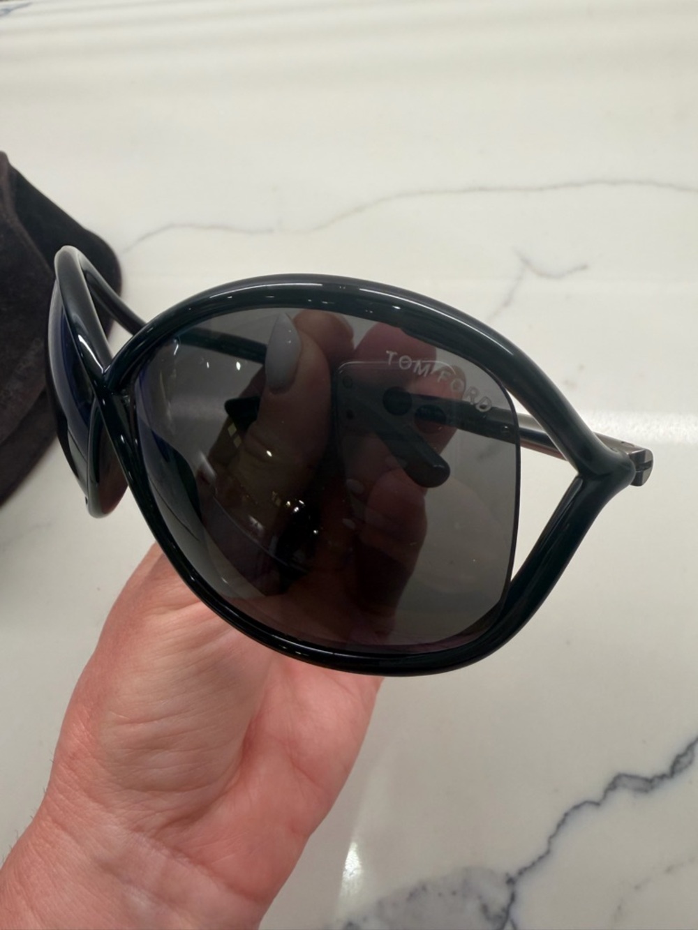 Tom Ford Brown Suede Sunglasses Case - Picture 5 of 7